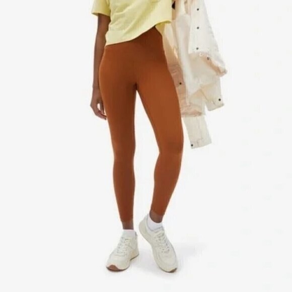Everlane Perform Leggings High Rise Lightweight Compression Rust Size S NWOT - Picture 1 of 9